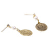 Wholesale Vintage Coin Earrings Copper Geometric Electroplating For Women