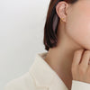Wholesale Vintage Cold Style Geometric Irregular Love Shape 18K Gold Plated Titanium Steel Earrings
