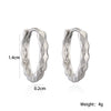 Wholesale Vintage Copper Electroplated 18K Gold Geometric Style Women's Hoop Earrings