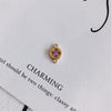 Wholesale Vintage Copper Plated Round Double Hanging Zircon Inlay Jewelry Pendant Accessories