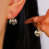 Wholesale Vintage Dragon Alloy Earrings With 14K Gold Ear Needles Electroplated For Trendy Girls