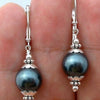 Wholesale Vintage Dropshaped Beads Pendant Earrings With Blue Lapis Lazuli Shell Beads