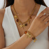 Wholesale Vintage Electroplated Stainless Steel Jewelry Set With Dragonfly And Butterfly Patterns For Women