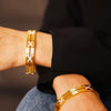 Wholesale Vintage Exaggerated Cross Bracelet Jewelry In Simple Geometric Style Made Of Stainless Steel With Electroplating