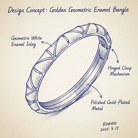 Wholesale Vintage Exquisite Enamel Alloy Bracelet With Drip Oil Technique And Modern Minimalist Geometric Style