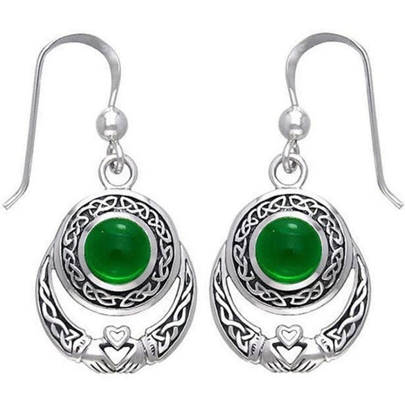 Wholesale Vintage Geometric Alloy Dropshaped Moonstone Handheld Earrings With Electroplating