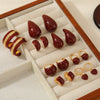 Wholesale Vintage Geometric Copper Earrings With Enamel Oil And Real Gold Electroplating For Women