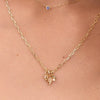 Wholesale Vintage Geometric Copper Pendant With Mixed Gemstone Inlay Electroplated 18K Gold For Women