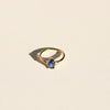 Wholesale Vintage Geometric Copper Ring With 18K Real Gold Electroplating For Women