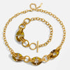 Wholesale Vintage Geometric Electroplated Stainless Steel Necklace For Women