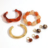 Wholesale Vintage Geometric Resin Weaving Bracelet Jewelry Set Accessories