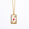 Wholesale Vintage Geometric Square Electroplated Real Gold Copper Necklace For Women