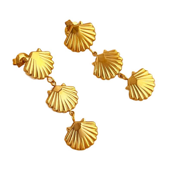 Wholesale Vintage Geometric Stainless Steel Earrings With Electroplating For Women