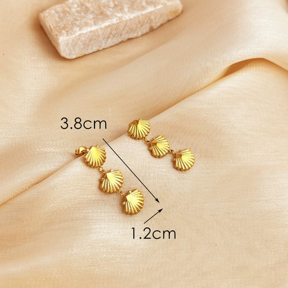 Wholesale Vintage Geometric Stainless Steel Earrings With Electroplating For Women