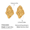 Wholesale Vintage Geometric Stud Earrings For Women Stainless Steel 18K Gold Vacuum Plated