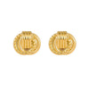 Wholesale Vintage Geometric Titanium Steel And 18K Gold Electroplated Earrings For Women