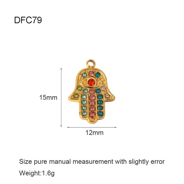Wholesale Vintage Gold Plated Stainless Steel Bracelet With Love Wings Leaf Sunflower Lips Eye Pendant And Hirback Pattern