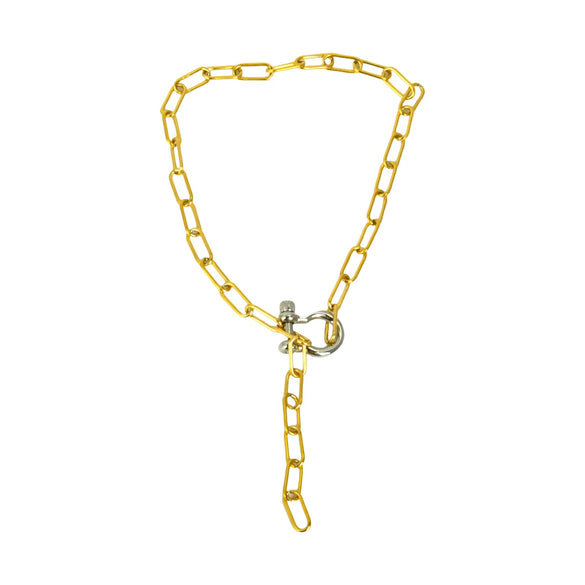 Wholesale Vintage Ins Style Ushaped Titanium Steel Electroplated Horseshoe Necklace For Women