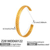 Wholesale Vintage Insstyle Minimalist Stainless Steel Enamel Electroplated Bracelet With 5A Zircon Open Bangle And Geometric Design