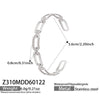Wholesale Vintage Insstyle Minimalist Stainless Steel Enamel Electroplated Bracelet With 5A Zircon Open Bangle And Geometric Design