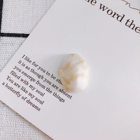 Wholesale Vintage Irregular Blooming Semitransparent Plastic And Resin Nonhole Pendant Jewelry Accessories Material Environmentalfriendly