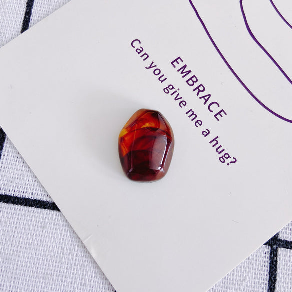 Wholesale Vintage Irregular Blooming Semitransparent Plastic And Resin Nonhole Pendant Jewelry Accessories Material Environmentalfriendly