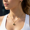Wholesale Vintage 18K Gold Plated Stainless Steel Earrings And Necklace Set For Women
