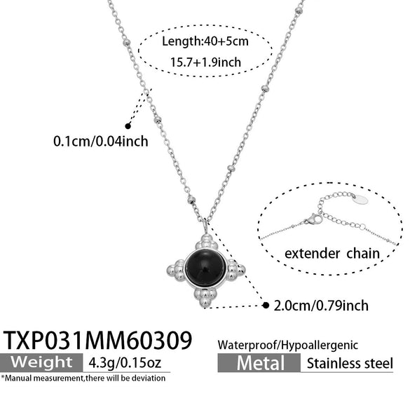 Wholesale Vintage 18K Gold Plated Stainless Steel Earrings And Necklace Set For Women