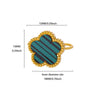 Wholesale Vintage Light Luxury Gold Plated Geometric Ushaped Stainless Steel Zircon Crystal Green Multilayer Hollow Open Ring For Women