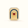 Wholesale Vintage Literature And Art Ring Copper Heart Shape Diamond Design For Women