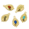 Wholesale Vintage Natural Style Water Drop Inlay Stainless Steel Pendant Earrings And Necklace Accessories