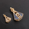 Wholesale Vintage Religious Cross Shaped Copper Electroplated Pendant Necklace