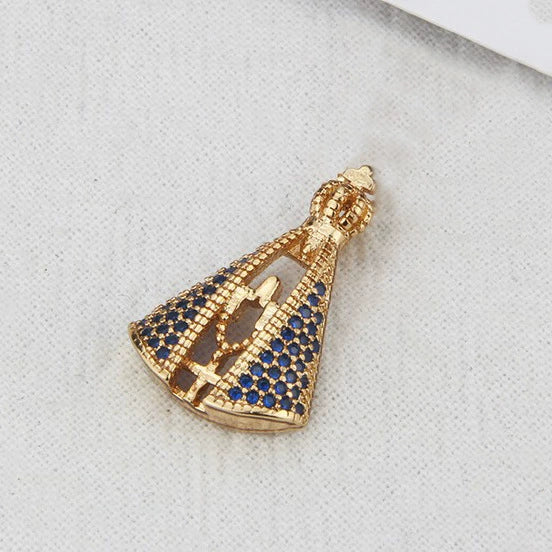 Wholesale Vintage Religious Cross Shaped Copper Electroplated Pendant Necklace