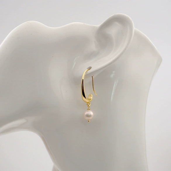 Wholesale Vintage Retro Style Geometric Freshwater Pearl Earrings For Women