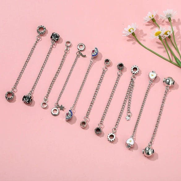 Wholesale Vintage Safety Chain Charm Bracelet Jewelry Diy Accessories Made Of Metal With Totem Pattern And Electroplating Treatment