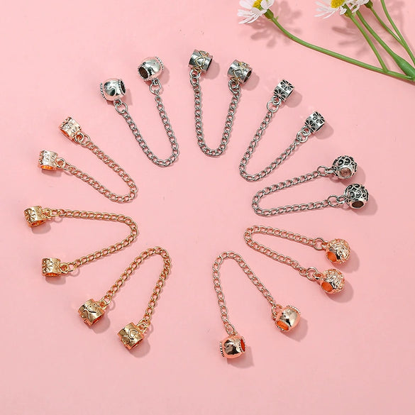 Wholesale Vintage Safety Chain Charm Bracelet Jewelry Diy Accessories Made Of Metal With Totem Pattern And Electroplating Treatment