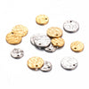 Wholesale Vintage Stainless Steel Embossed Round Diy Earrings Necklace Accessories With Electroplating