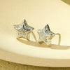 Wholesale Vintage Stainless Steel Fivepointed Star Pattern Earrings With Electroplating For Women
