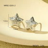 Wholesale Vintage Stainless Steel Fivepointed Star Pattern Earrings With Electroplating For Women