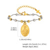 Wholesale Vintage Stainless Steel Geometric Beaded Snake Chain Bracelet For Women Electroplated