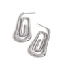 Wholesale Vintage Stainless Steel Geometric Spiral Paper Clip Earrings For Women