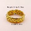 Wholesale Vintage Stainless Steel Geometric Wheat Ear Braided Twist Ring Plated With Gold For Women