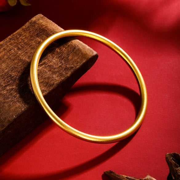 Wholesale Vintage Stainless Steel Goldplated Electroplated Women's Smooth Plain Bracelet Jewelry
