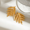 Wholesale Vintage Stainless Steel Leaf Earrings