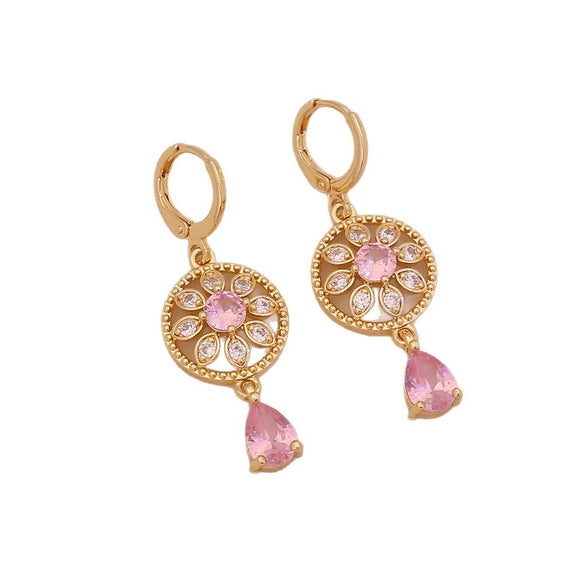 Wholesale Vintage Style Electroplated Copper Drop Shape Earrings For Women
