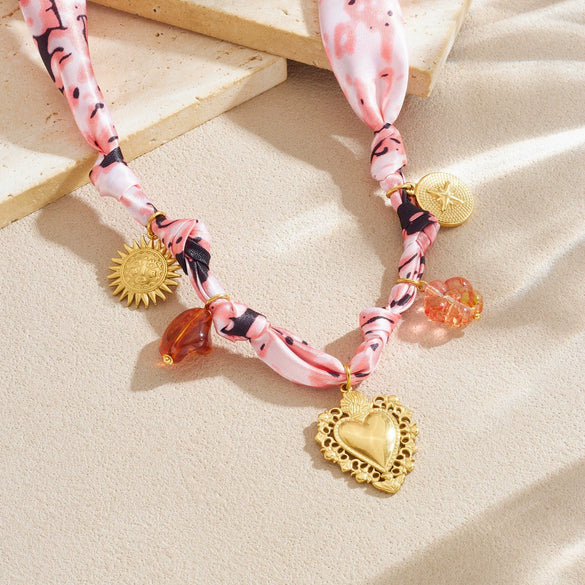 Wholesale Vintage Style Electroplated Stainless Steel Jewelry Set With Heart Water Drop Bell Patterns For Women
