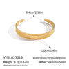 Wholesale Vintage Style Multilayer Linear Open Stainless Steel 18K Gold Vacuum Plated Bracelet Modern Minimalist Jewelry