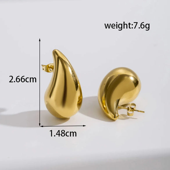 Wholesale Jewelry Vintage Style Simple Style Water Droplets 304 Stainless Steel Plating Jewelry Set
