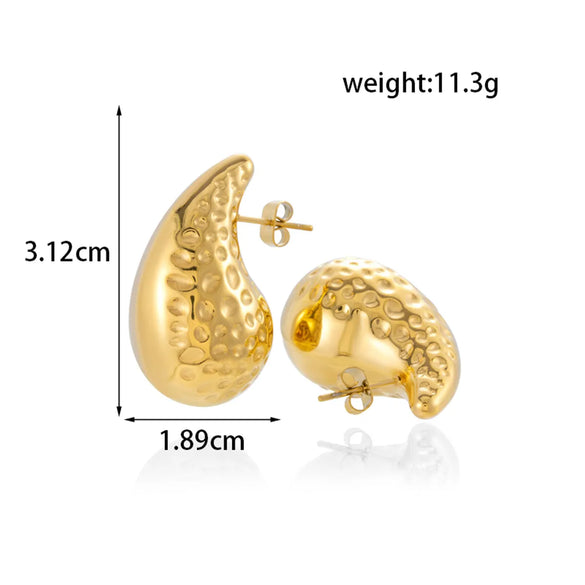 Wholesale Jewelry Vintage Style Simple Style Water Droplets 304 Stainless Steel Plating Jewelry Set