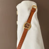 Wholesale Vintage Style Square Dial Women's Watch With Super Fiber Strap And Alloy Case